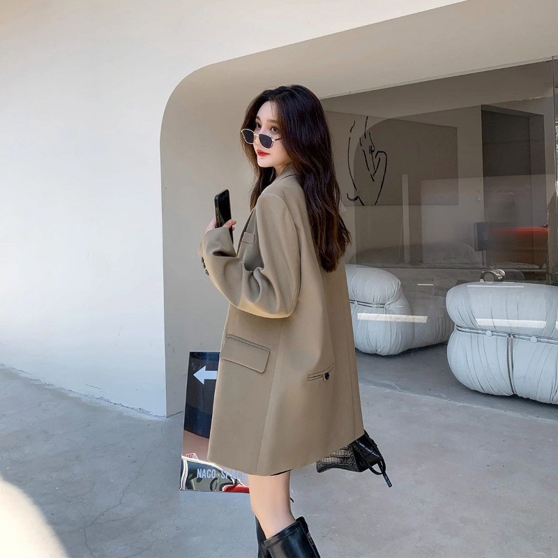 Streetwear Brand Clothing - Marke schwarz Blazer Frauen Jacke Frühling