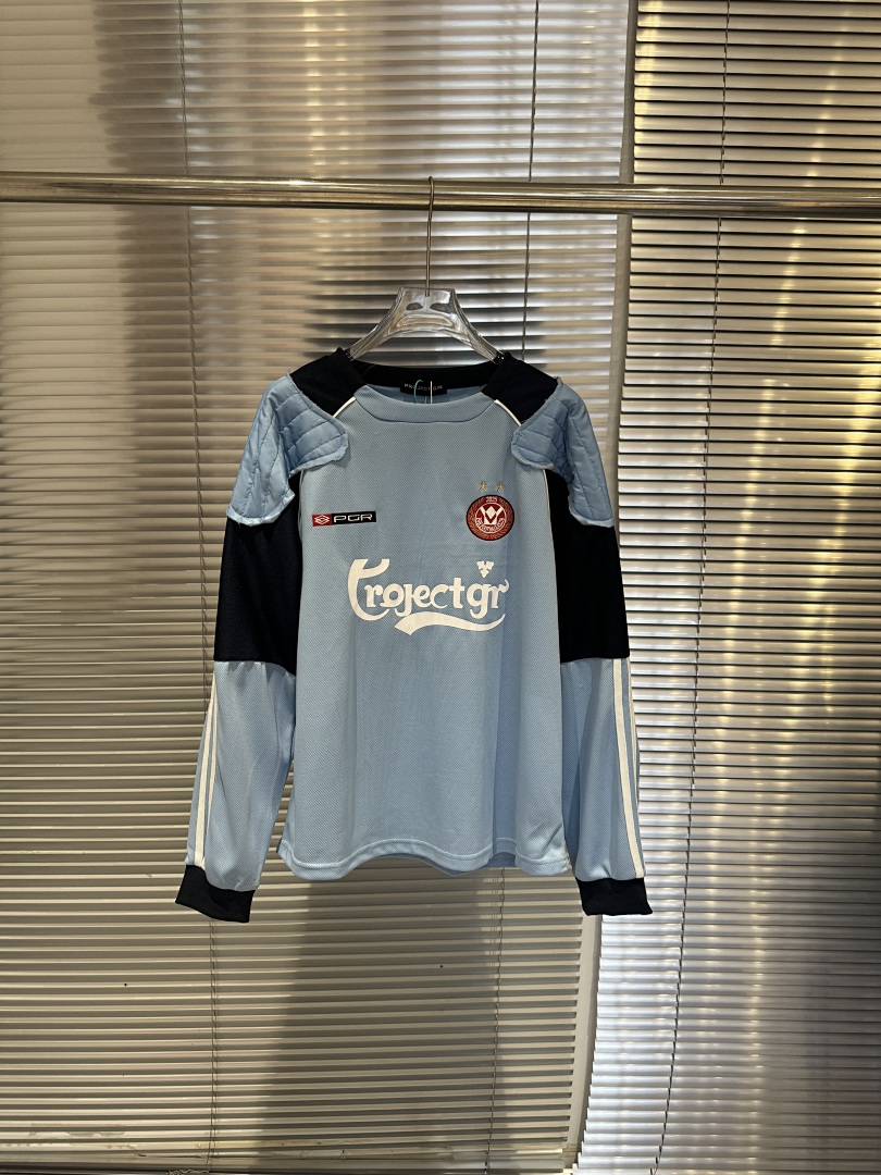 Streetwear Brand Jersey - Modemarke 25SS Gepolstertes Schulter-Patchwork Jersey-Sweatshirt Unisex